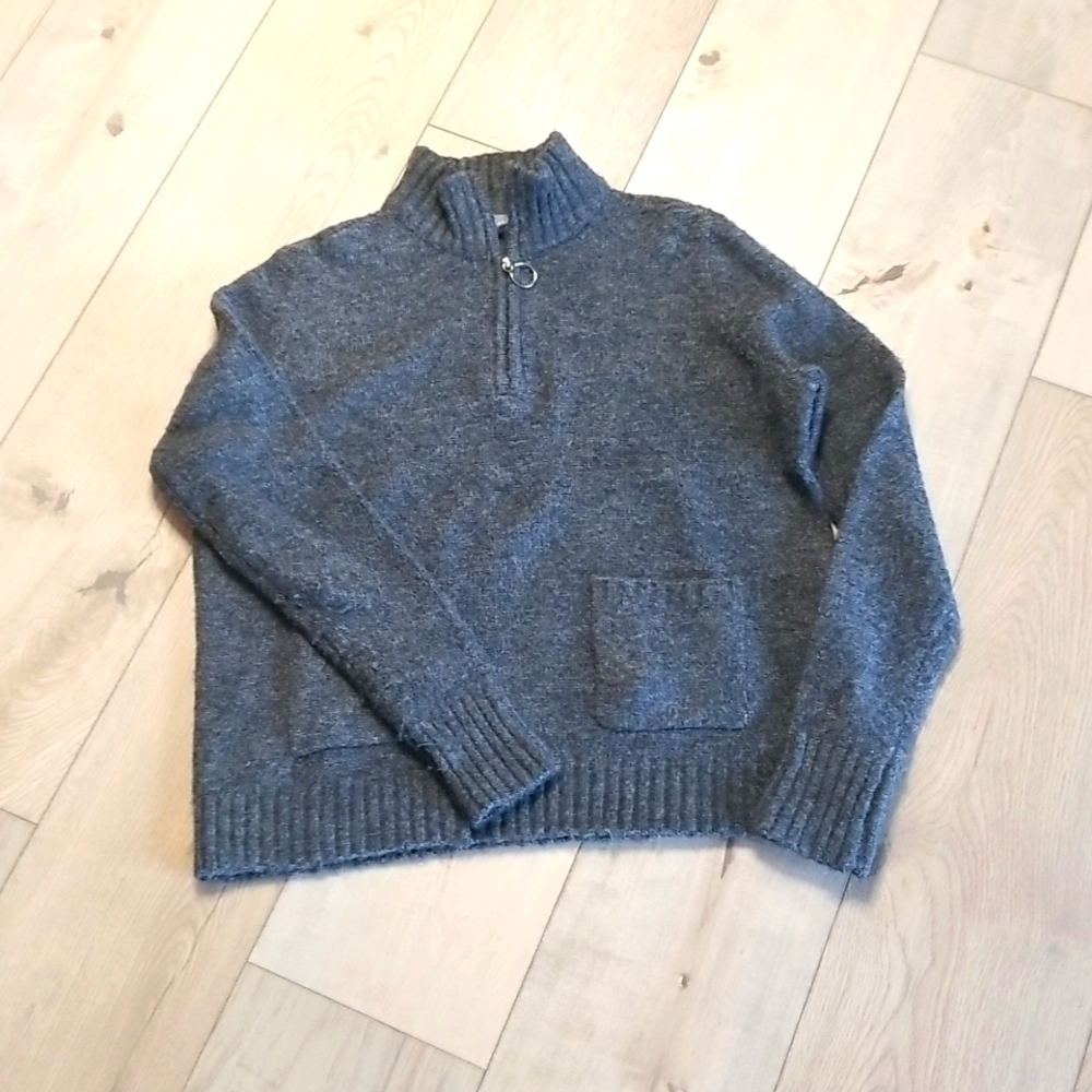 Marled grey sweater womens